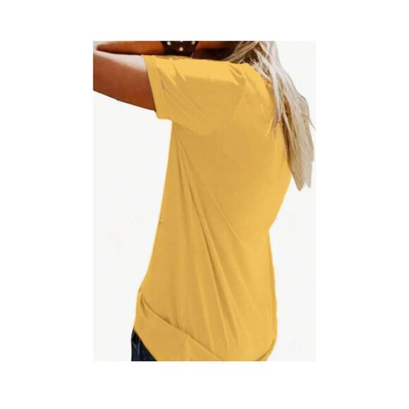 Cat Carrying a Goldfish Tee Shirt Yellow Choose Your Size - Picture 2 of 3